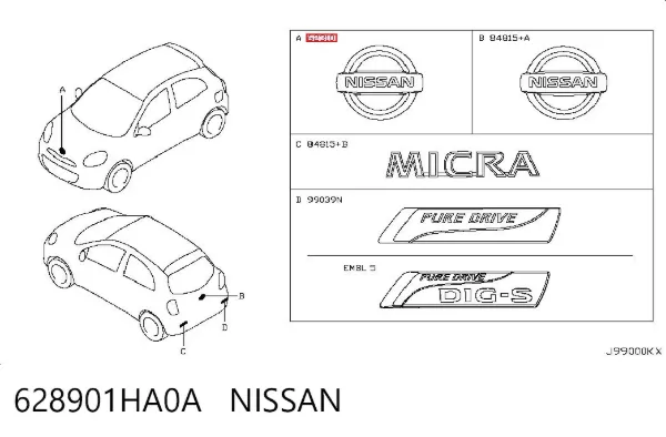  628901HA0A Nissan/Infiniti