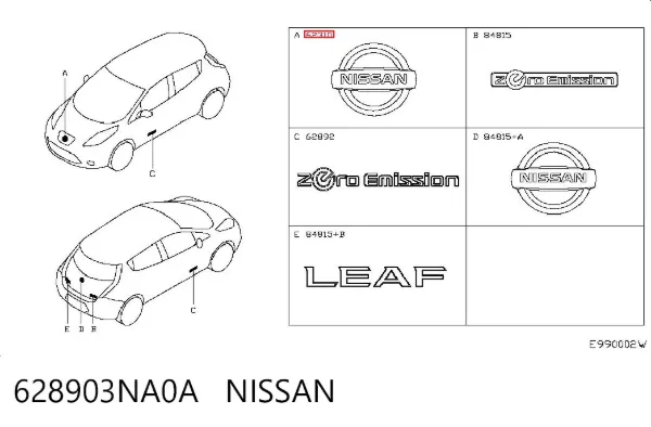 Эмблема капота 628903NA0A Nissan/Infiniti