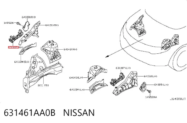  631461AA0B Nissan/Infiniti