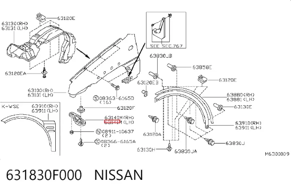  631830F000 Nissan/Infiniti