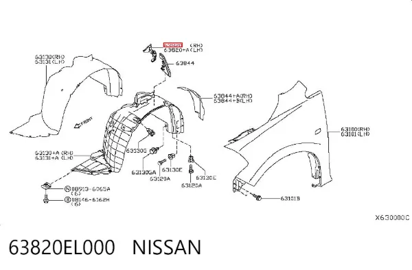  63820EL000 Nissan/Infiniti
