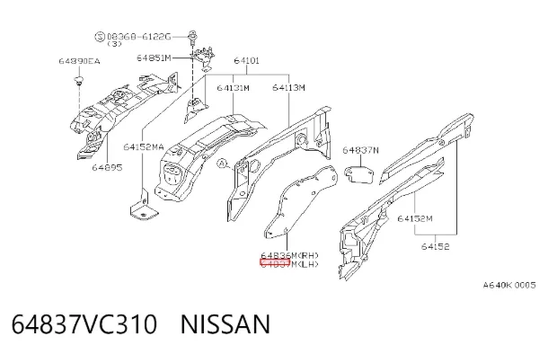  64837VC310 Nissan/Infiniti