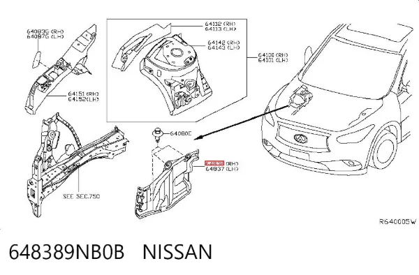  648389NB0B Nissan/Infiniti