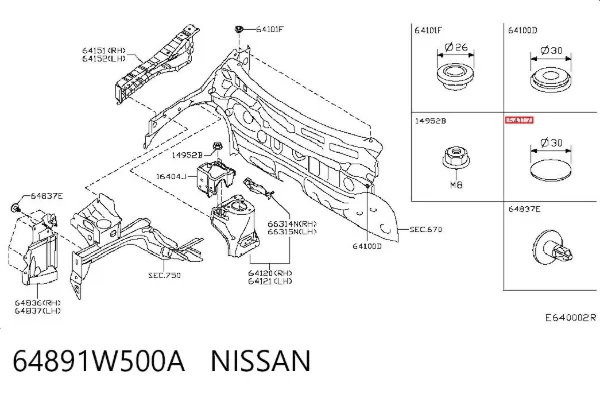  64891W500A Nissan/Infiniti
