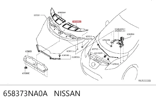 Накладка на капот Nissan LEAF I