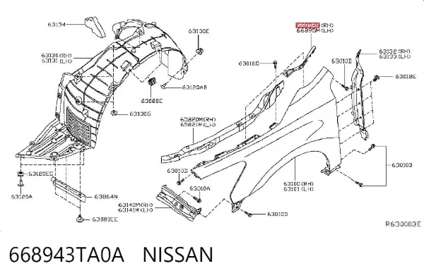  668943TA0A Nissan/Infiniti