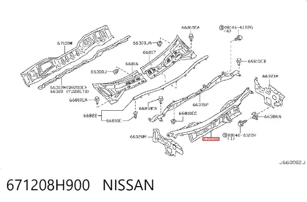  671208H900 Nissan/Infiniti