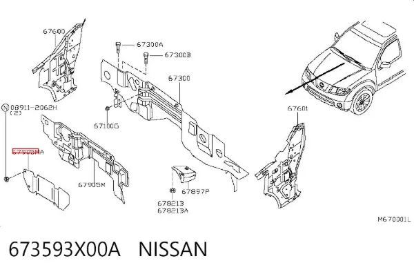  673593X00A Nissan/Infiniti