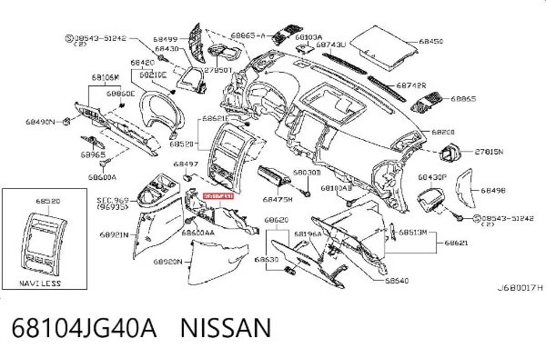  68104JG40A Nissan/Infiniti