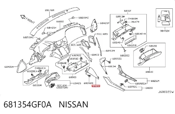  681354GF0A Nissan/Infiniti