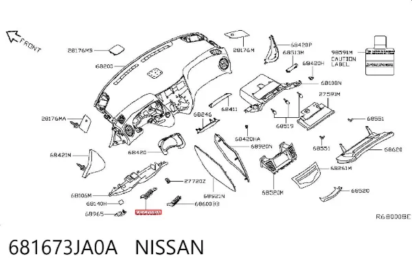  681673JA0A Nissan/Infiniti