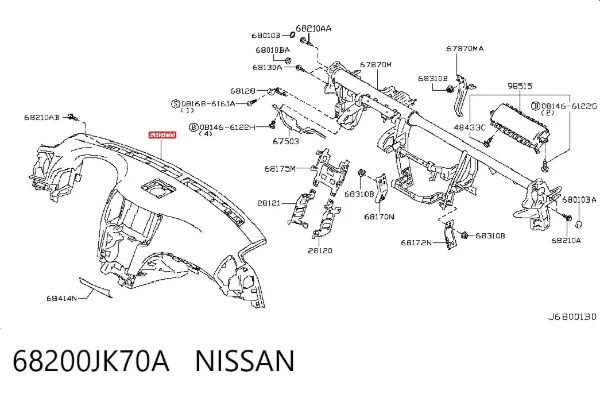 Торпедо 68200JK70A Nissan/Infiniti