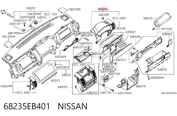  68235EB401 Nissan/Infiniti