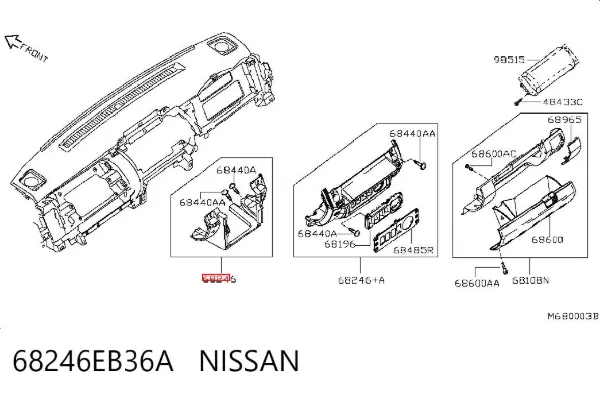  68246EB36A Nissan/Infiniti