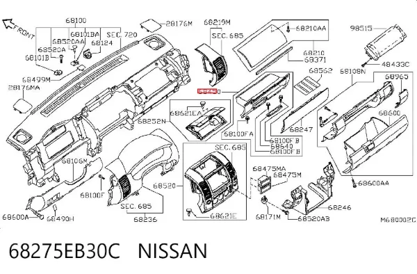  68275EB30C Nissan/Infiniti