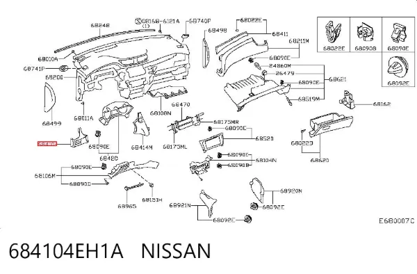  684104EH1A Nissan/Infiniti