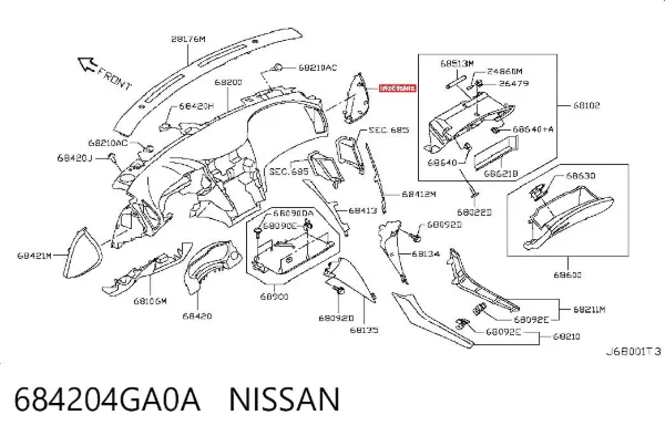  684204GA0A Nissan/Infiniti