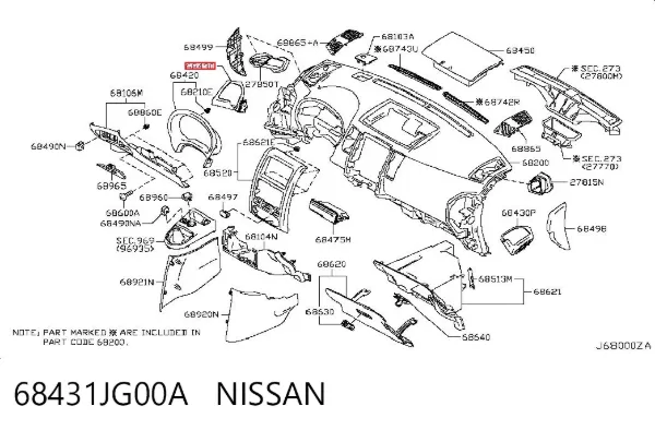  68431JG00A Nissan/Infiniti