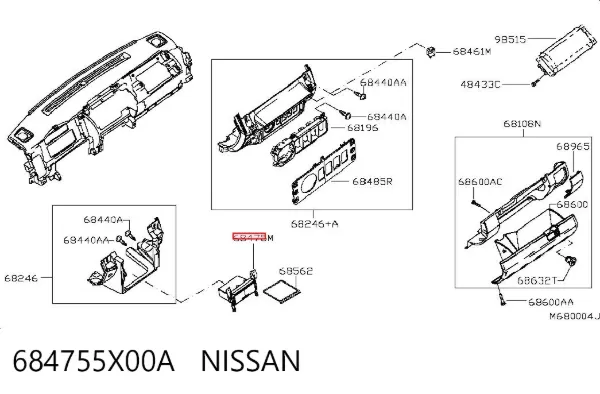  684755X00A Nissan/Infiniti