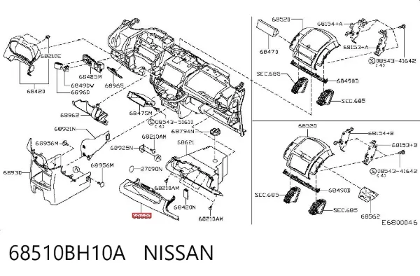  68510BH10A Nissan/Infiniti