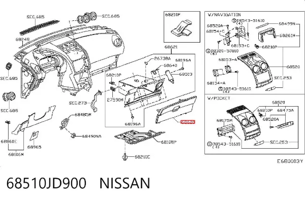  68510JD900 Nissan/Infiniti