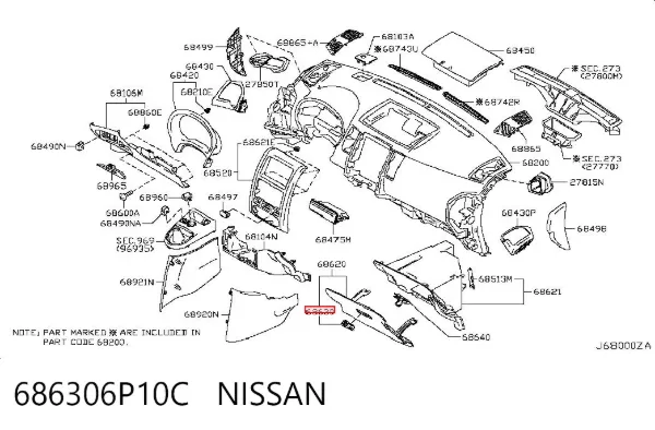  686306P10C Nissan/Infiniti