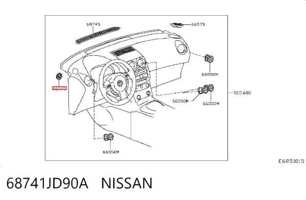  68741JD90A Nissan/Infiniti