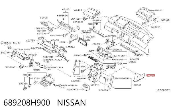  689208H900 Nissan/Infiniti