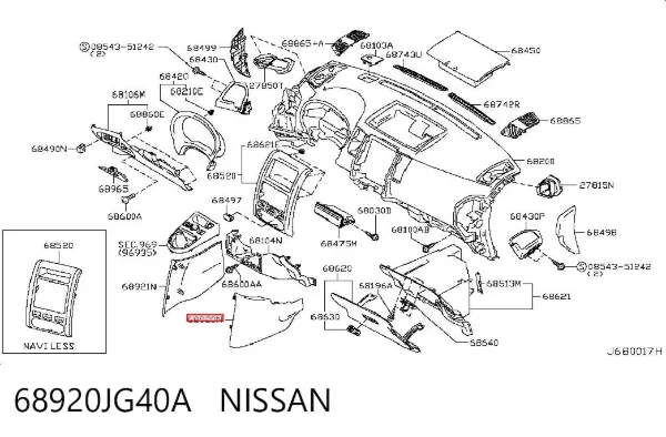  68920JG40A Nissan/Infiniti