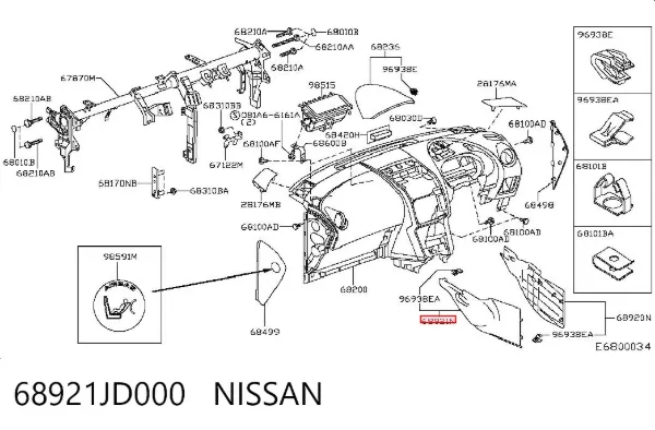 68921JD000 Nissan/Infiniti