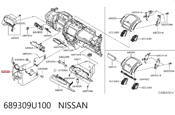  689309U100 Nissan/Infiniti