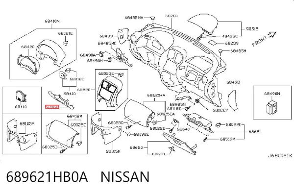  689621HB0A Nissan/Infiniti