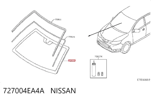 Лобовое стекло 727004EA4A Nissan/Infiniti