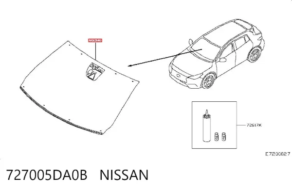 Лобовое стекло 727005DA0B Nissan/Infiniti