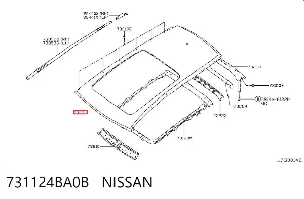 Крыша 731124BA0B Nissan/Infiniti