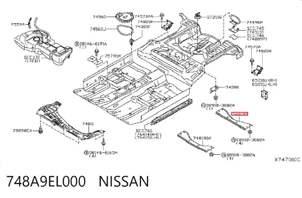  748A9EL000 Nissan/Infiniti
