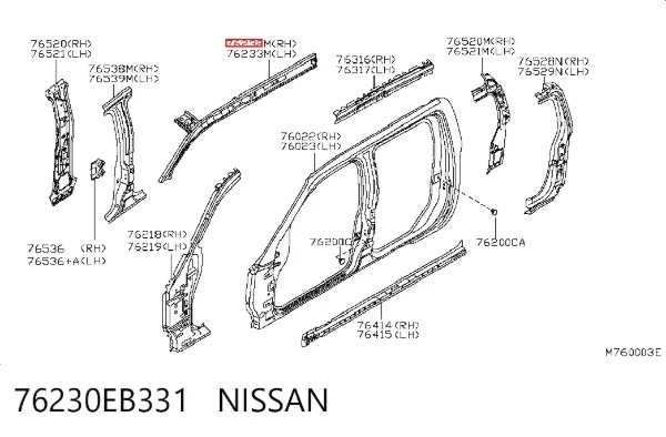  76230EB331 Nissan/Infiniti