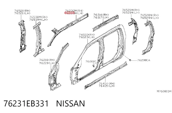  76231EB331 Nissan/Infiniti