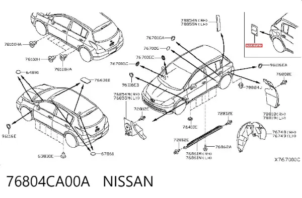  76804CA00A Nissan/Infiniti