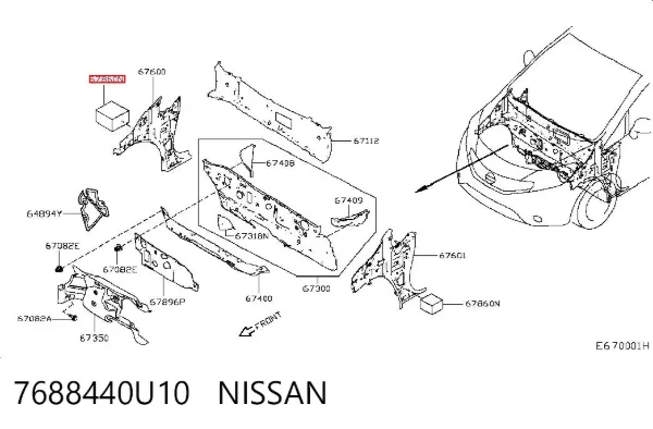  7688440U10 Nissan/Infiniti