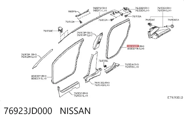  76923JD000 Nissan/Infiniti
