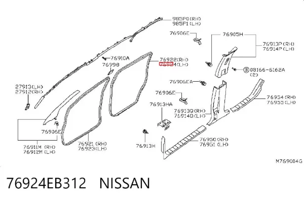  76924EB312 Nissan/Infiniti