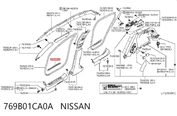  769B01CA0A Nissan/Infiniti