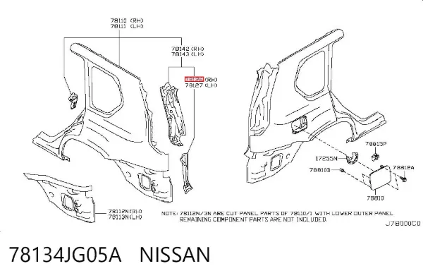  78134JG05A Nissan/Infiniti