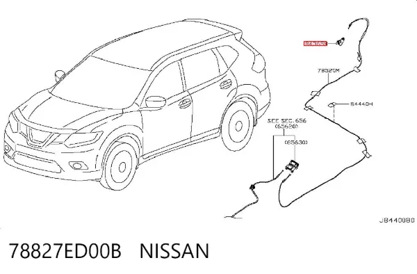Замок открывания лючка бензобака 78827ED00B Nissan/Infiniti