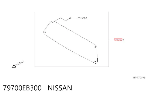 Заднее стекло 79700EB300 Nissan/Infiniti