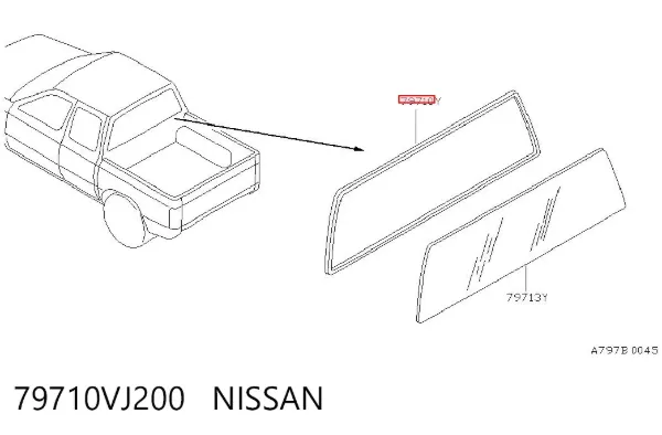 Уплотнитель заднего стекла 79710VJ200 Nissan/Infiniti