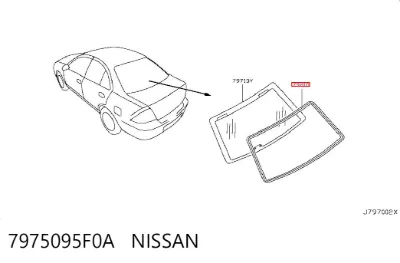 Молдинг стекла заднего NISSAN 7975095F0A