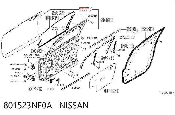 Дверь передняя правая Nissan LEAF I