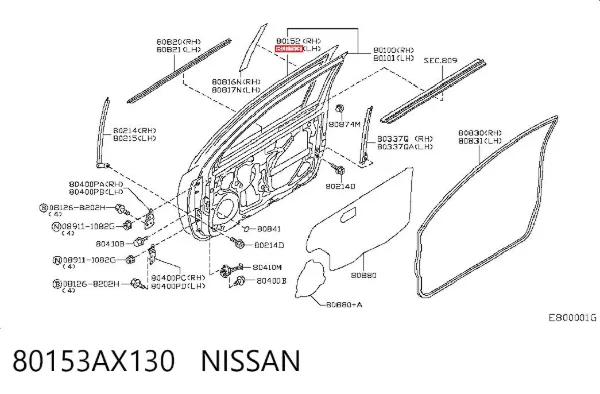  80153AX130 Nissan/Infiniti